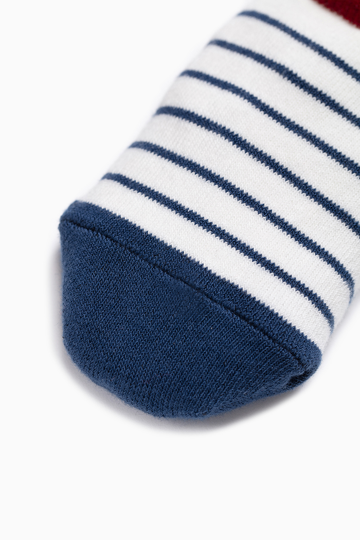 (男款)Monsieur．舒棉船型襪(麻藍)