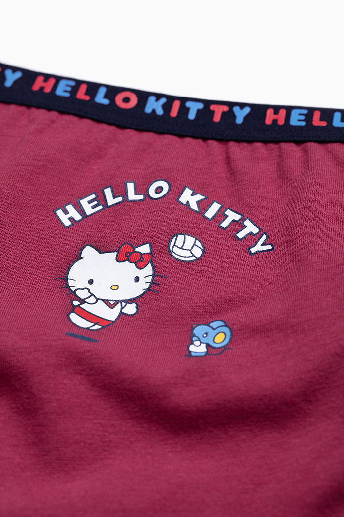 (女童三入組)Hello Kitty系列．緊帶三角內褲(彩糖/經典/蘋果)