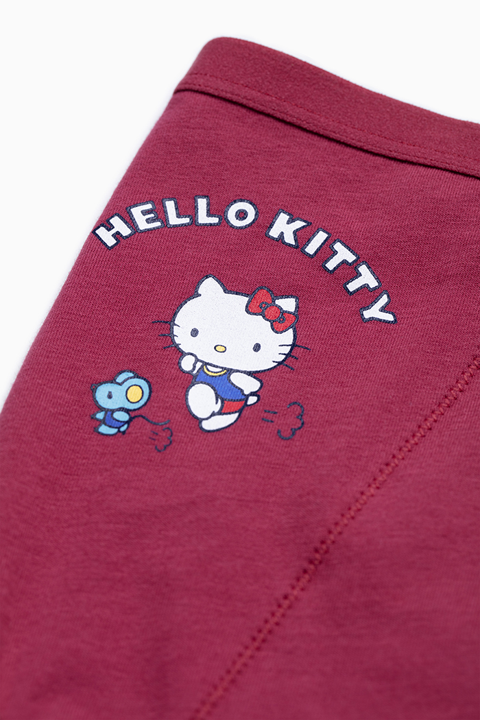 Hello Kitty懷舊系列．高腰生理褲(梅紅-馬拉松)