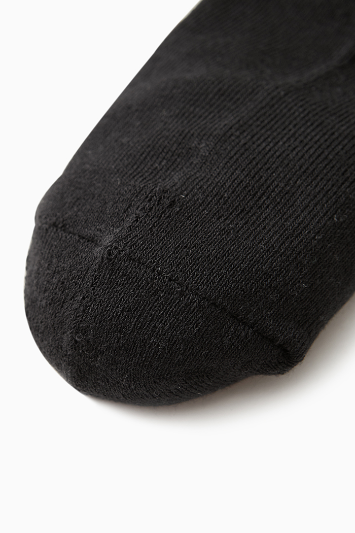 (男款)抗菌系列．毛巾底踝襪(黑撞色白)