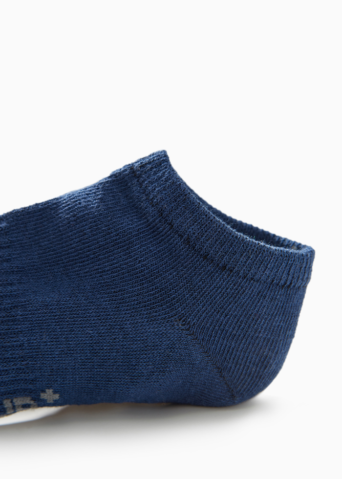 (男款)抗菌系列．羅紋運動襪(藍色)