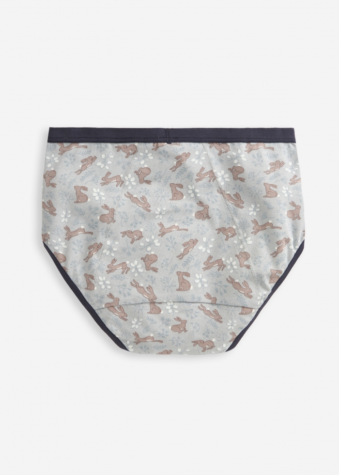 Story of the Forest．High Rise Cotton Period Brief Panty(Leopard Pattern)