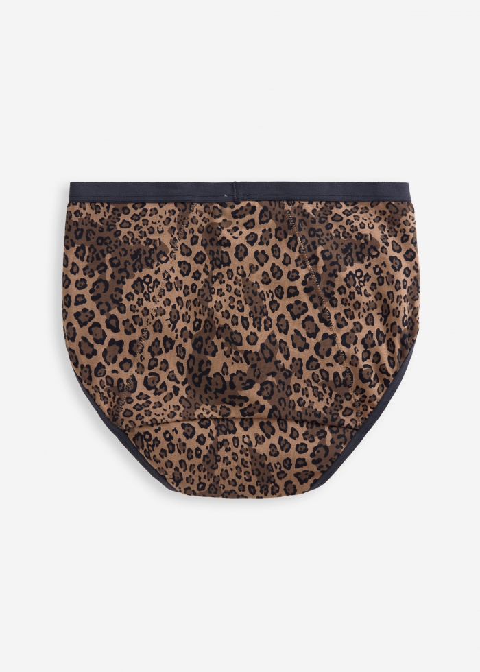 Story of the Forest．High Rise Cotton Period Brief Panty(Leopard Pattern)