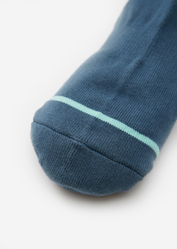 (男款)線性遊戲．毛巾底踝襪(灰藍-白灰藍線)