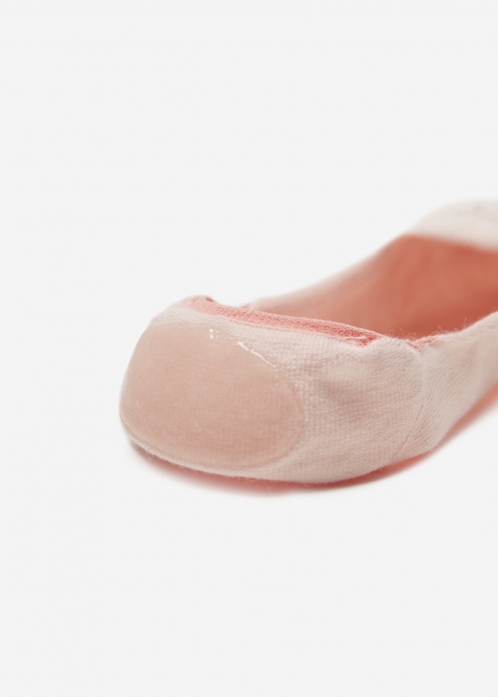 愜意午後．織紋隱形襪(淡粉-刺繡草莓)