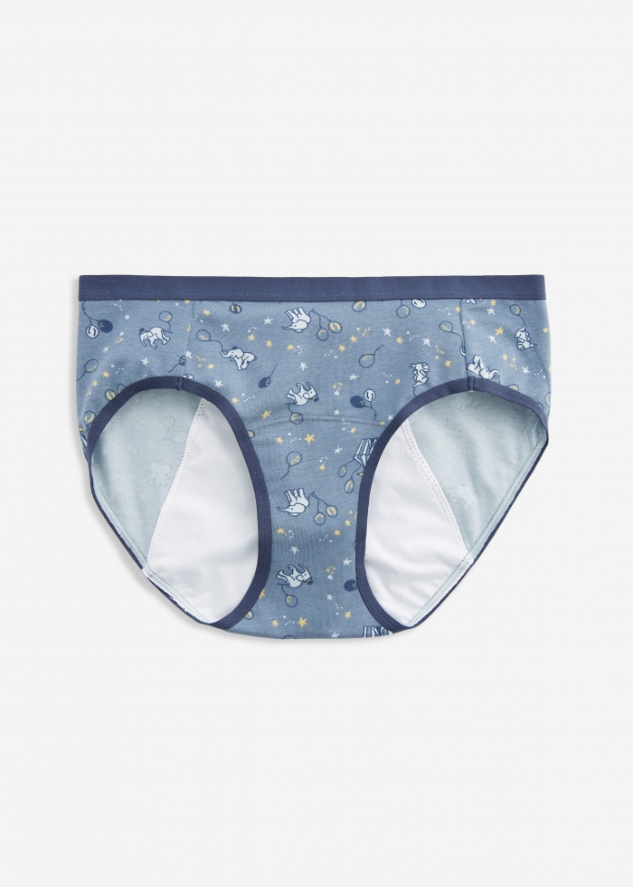 Carnival．Mid Rise Cotton Period Brief Panty(Coffee Bean)