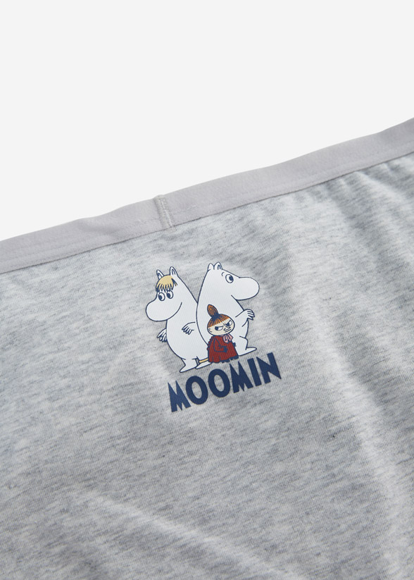 Moomin系列．中腰三角內褲(麻灰-姆明歌妮小美)