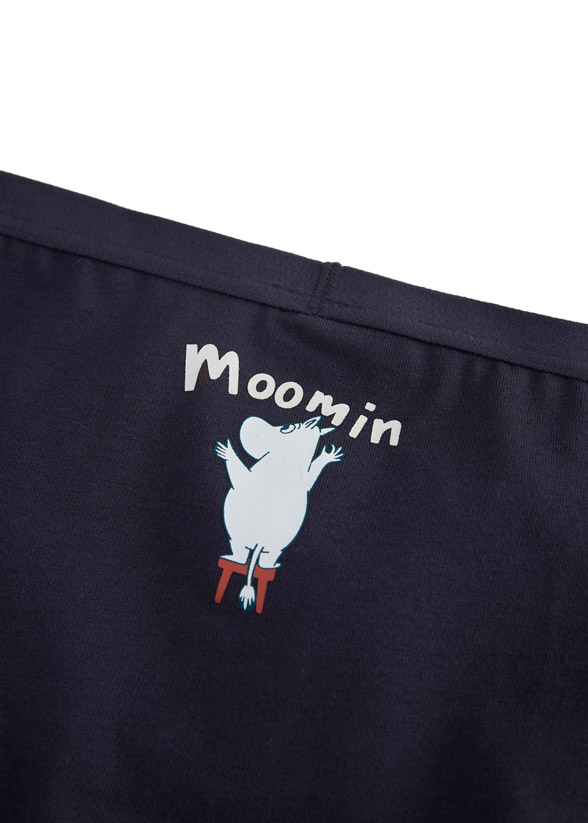 Moomin系列．高腰三角內褲(麻灰-姆明歌妮小美)