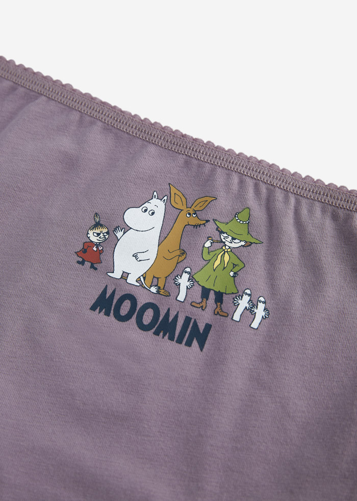 Moomin系列．花邊中腰三角內褲(夜空藍-姆明簽名)
