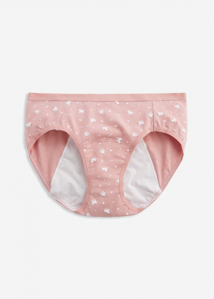 Carnival．Mid Rise Cotton Period Brief Panty(Coffee Bean)