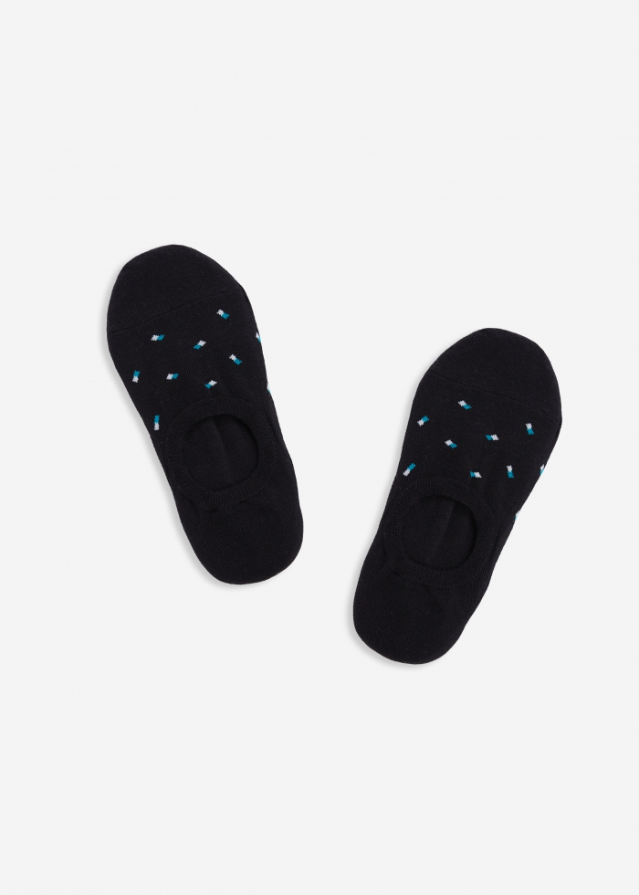 Little Forest．Women Low Cut Ankle Socks（White Dots Pattern）