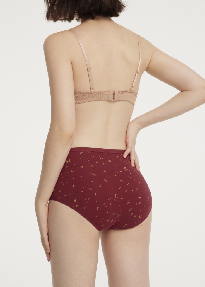Valentine．Ultra High Rise Cotton Brief Panty(Cupid Arrow Embroidery)