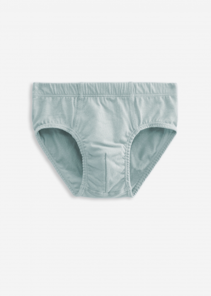 (3-Pack) Greek Mythology．Boys Brief Underwear(Black/Asphalt/Sterling Blue)