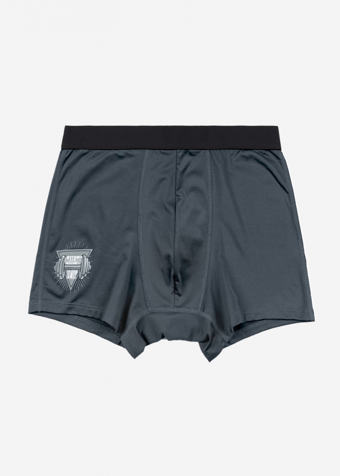 Moisture-Wicking Collection．Men Trunk Underwear(Black Olive)