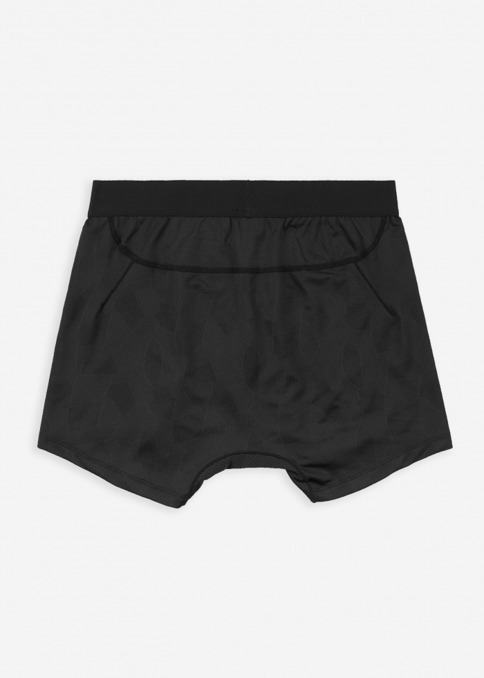 Moisture-Wicking Collection．Men Jacquard Trunk Underwear(Beetle)