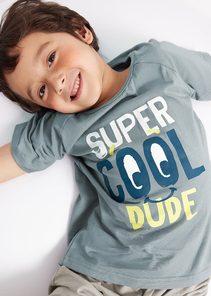 男童成套_白晝冒險．吸濕排汗拉格蘭短袖睡衣(幽藍-Super Cool)