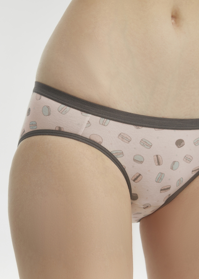 Pleasure of Eating．Low Rise Cotton Brief Panty(Burger&Pizza Pattern)