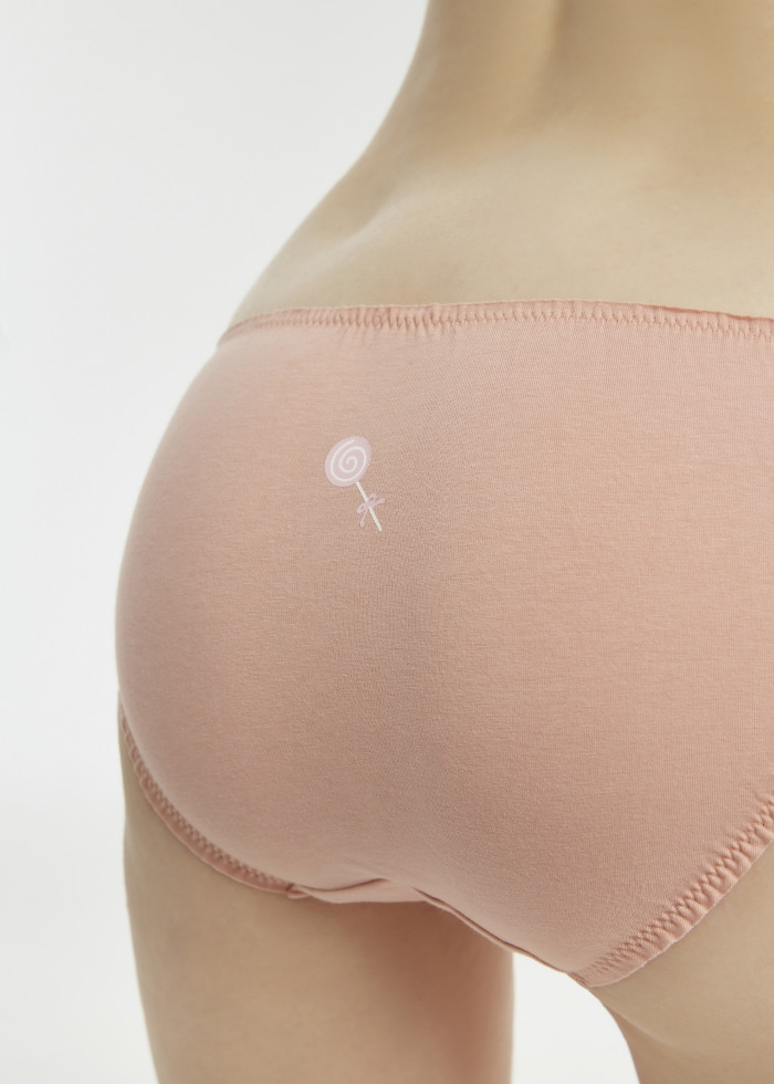 I'm a Foodie．Low Rise Cotton Ruffled Brief Panty(Rose Cloud)