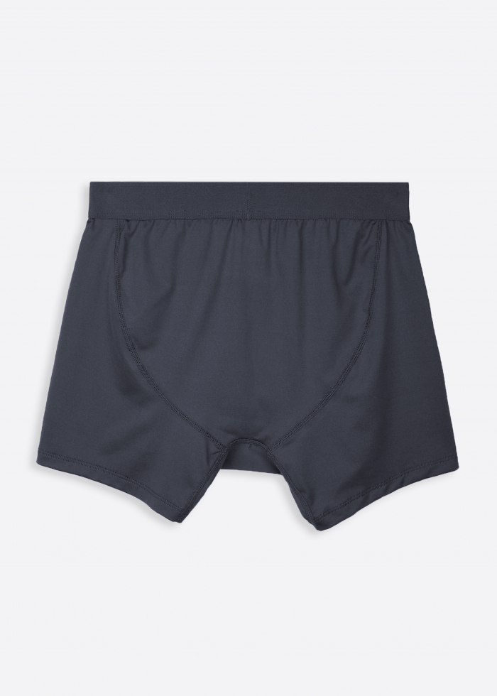Moisture-Wicking Collection．Men Boxer Brief Underwear(Black)
