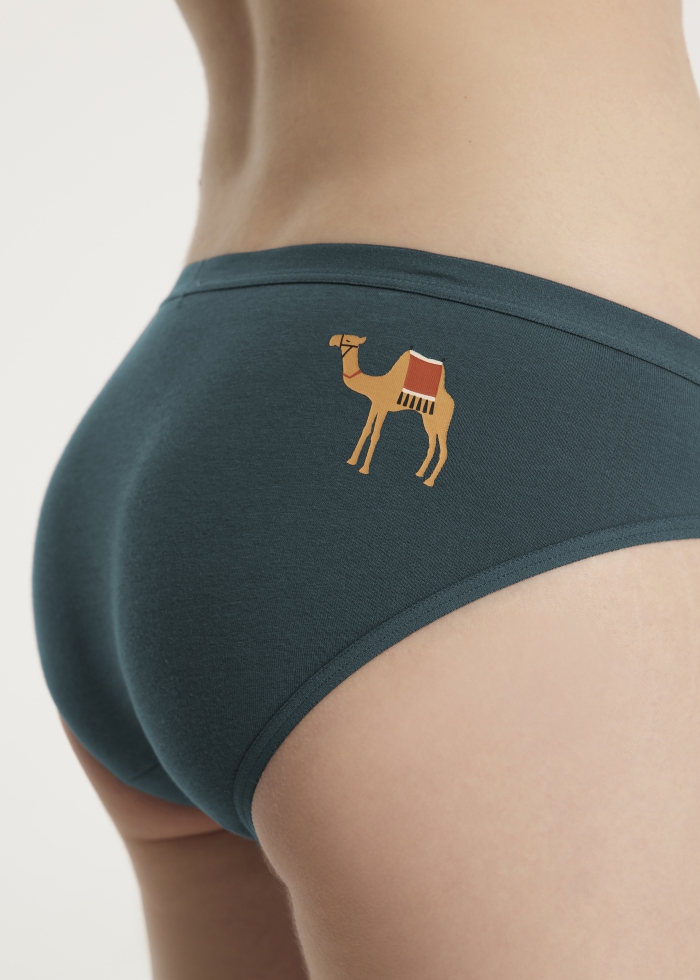 Dajavu．Low Rise Cotton Brief Panty(Camel)