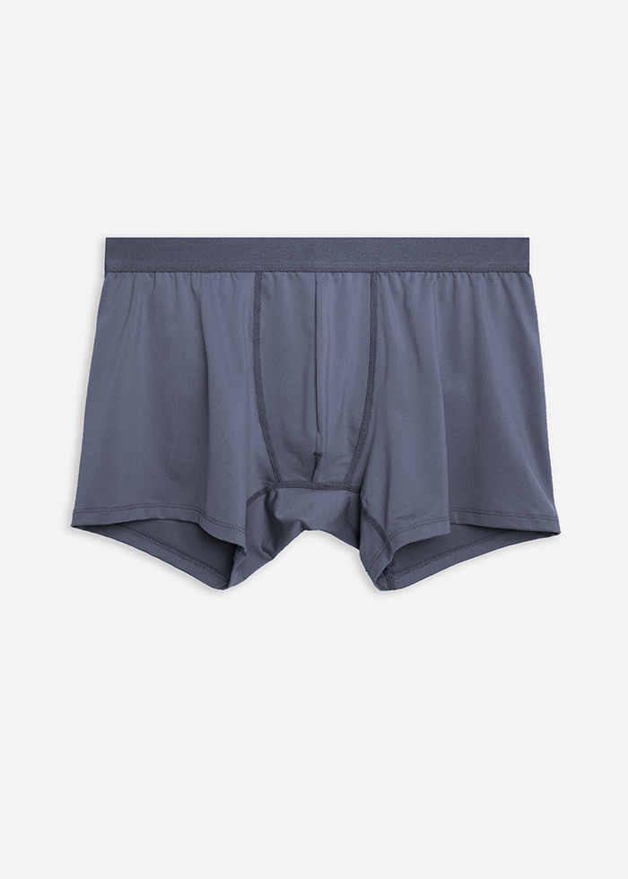 Moisture-Wicking Collection．Men Boxer Brief Underwear(Geometric Print Waistband)