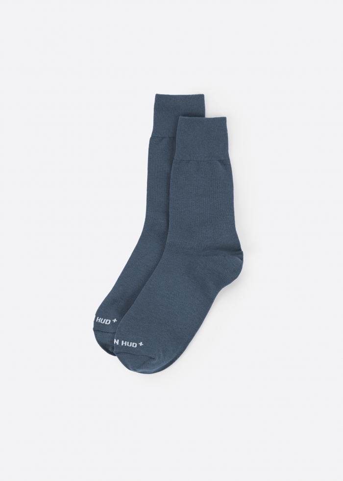 男款_抗菌系列．舒適中筒襪（深藍）