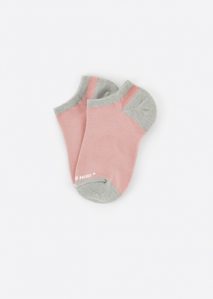 Hygiene Series．Women Low Cut Ankle Socks（Peach Beige/Gray）