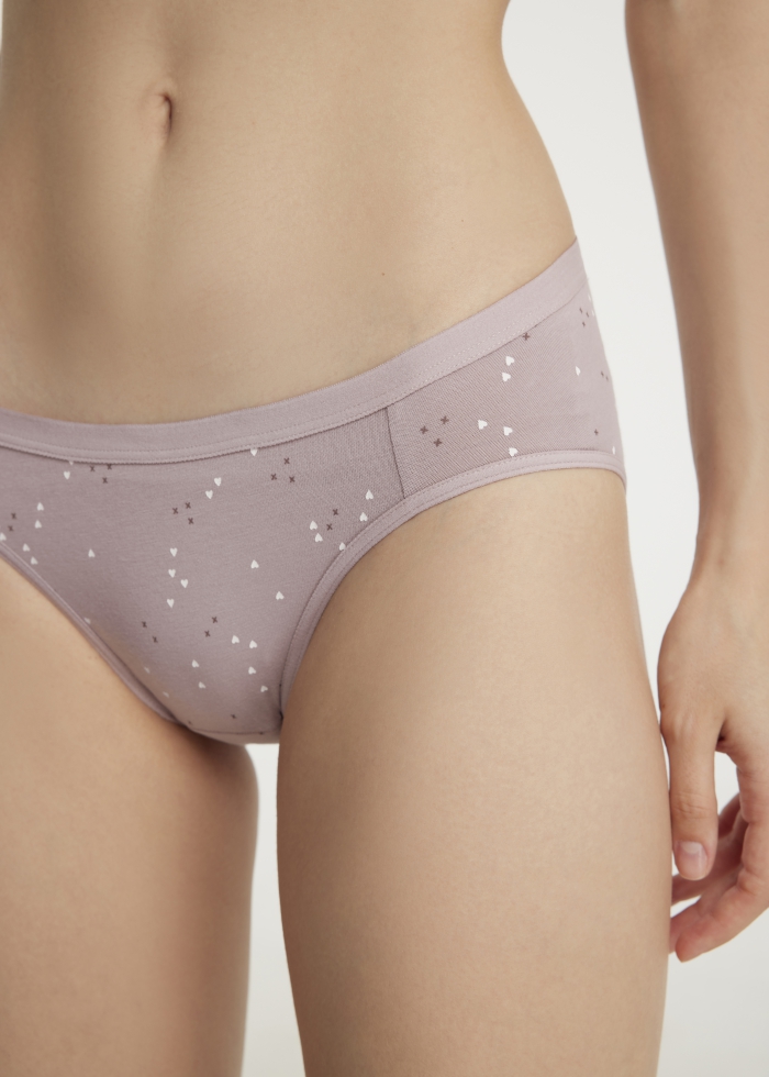 Love diary．Low Rise Cotton Brief Panty(Hearts print)
