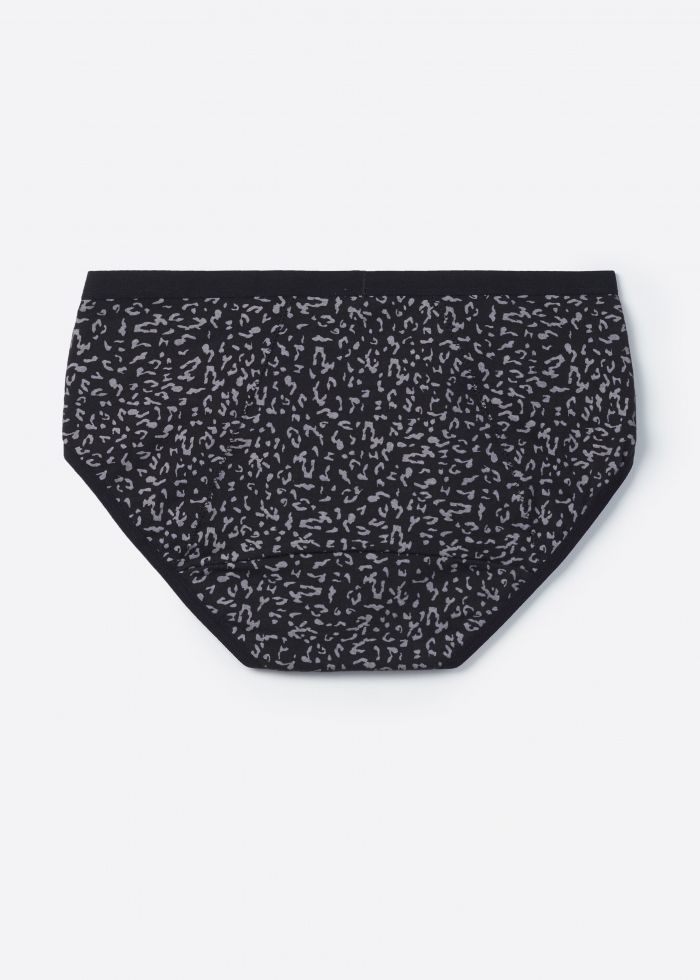 River Seine．Mid Rise Cotton period Brief Panty(Leopard Print)