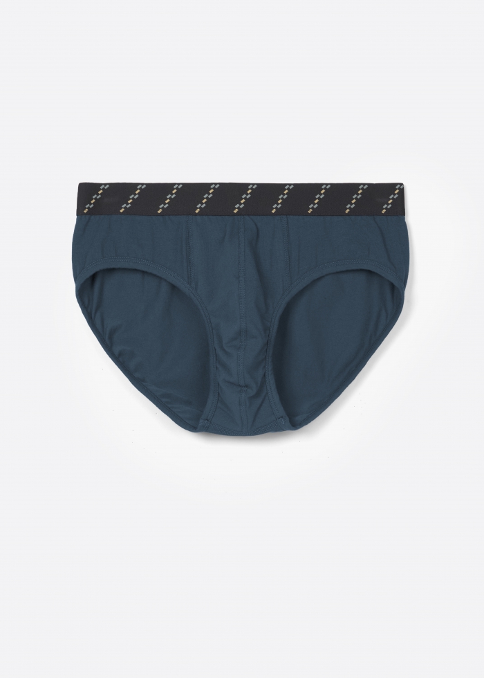 Camper．Men Brief Underwear（Black Blue Rope Waistband）