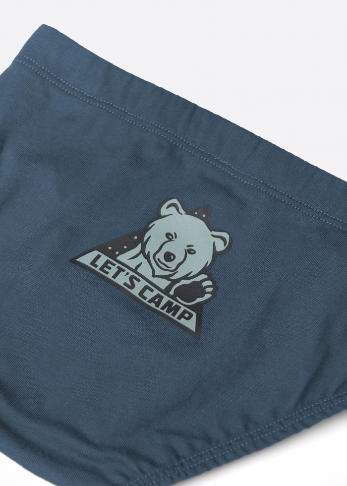 (3-Pack)Forest Adventure．Boys Brief Underwear(Owl/Bear/Hedgehog)
