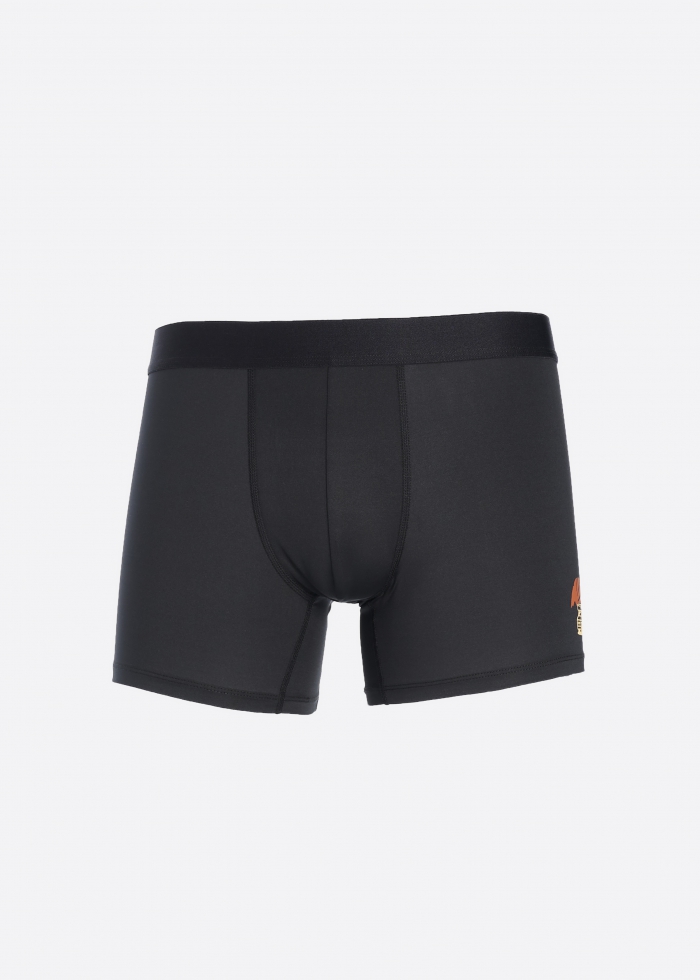 Moisture-Wicking Collection．Men Boxer Brief Underwear(Black)