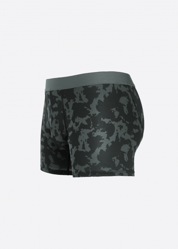 Moisture-Wicking Collection．Men Boxer Brief Underwear(Gray)