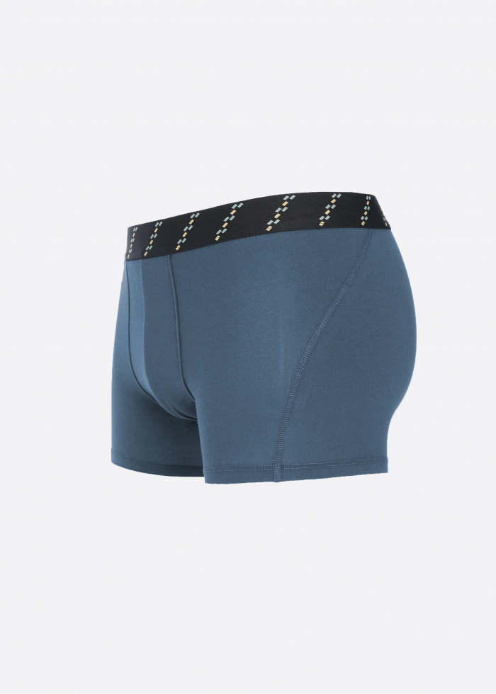 Camper．Men Trunk Underwear(Black Blue Rope Waistband)