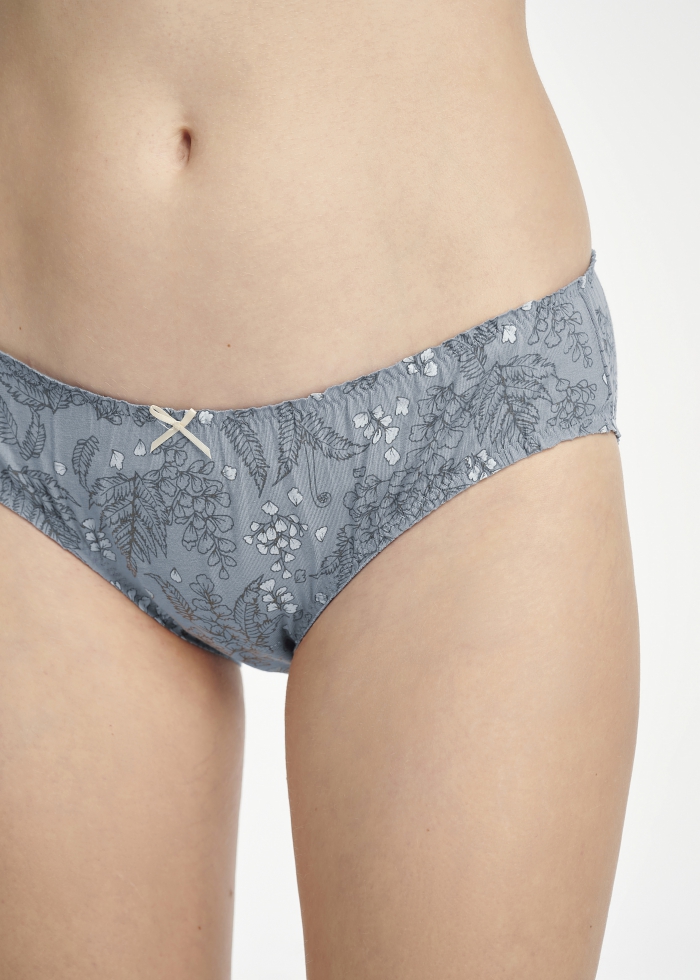 Taiwan Select．Mid Rise Cotton Ruffled Brief Panty(Rose Taupe)