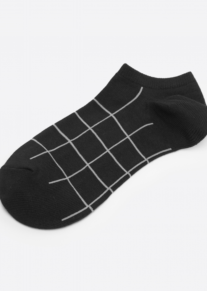 Casual Day．Men Low Cut Ankle Socks(Black/Grey)