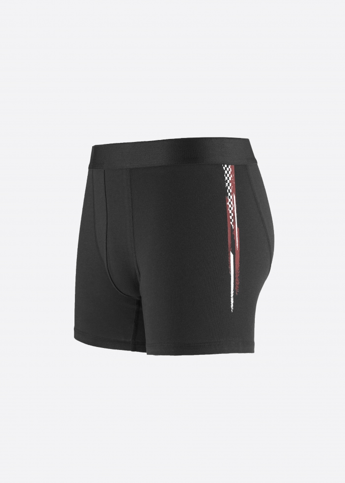 Speed Drifters．Men Boxer Brief Underwear(AH Waistband - White)