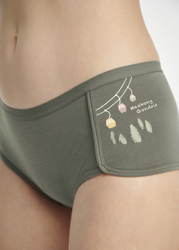 Remembering Taiwan．Mid Rise Cotton Shortie Panty(Folkstone Gray)