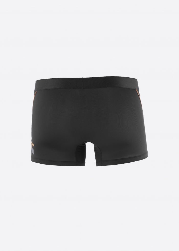 Moisture-Wicking Collection．Men Trunk Underwear(Black)