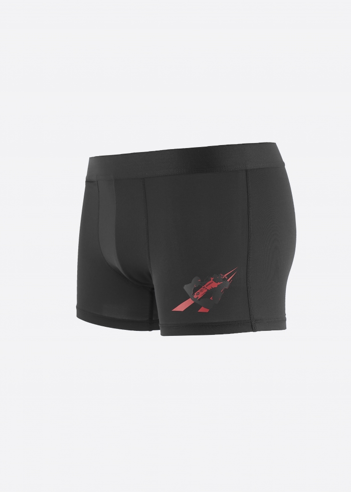 Moisture-Wicking Collection．Men Trunk Underwear(Black)