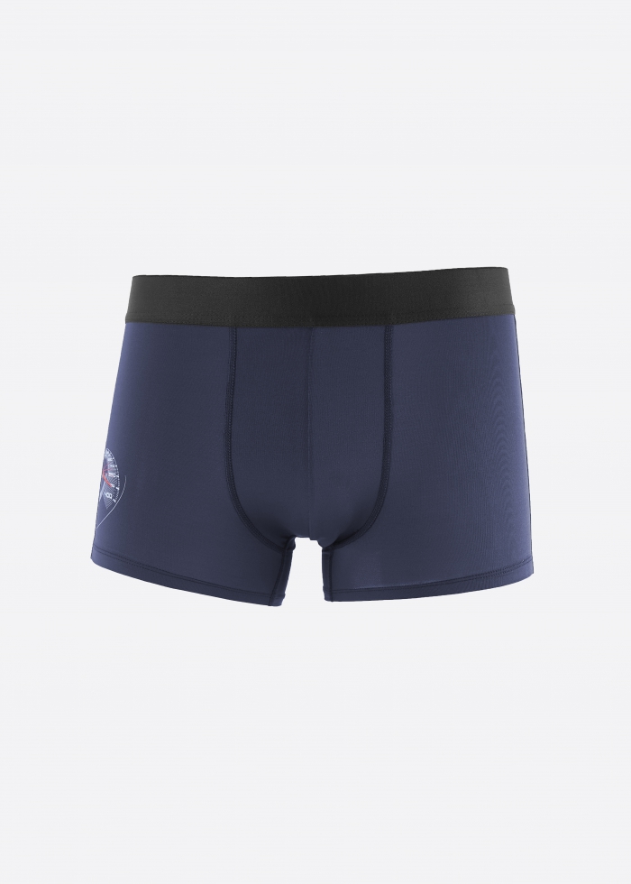 男款_吸濕排汗機能系列．短版腰帶平口內褲(日蝕藍-儀表板)