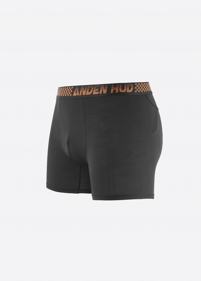 Moisture-Wicking Collection．Men Jacquard Boxer Brief Underwear(Balsam Green)