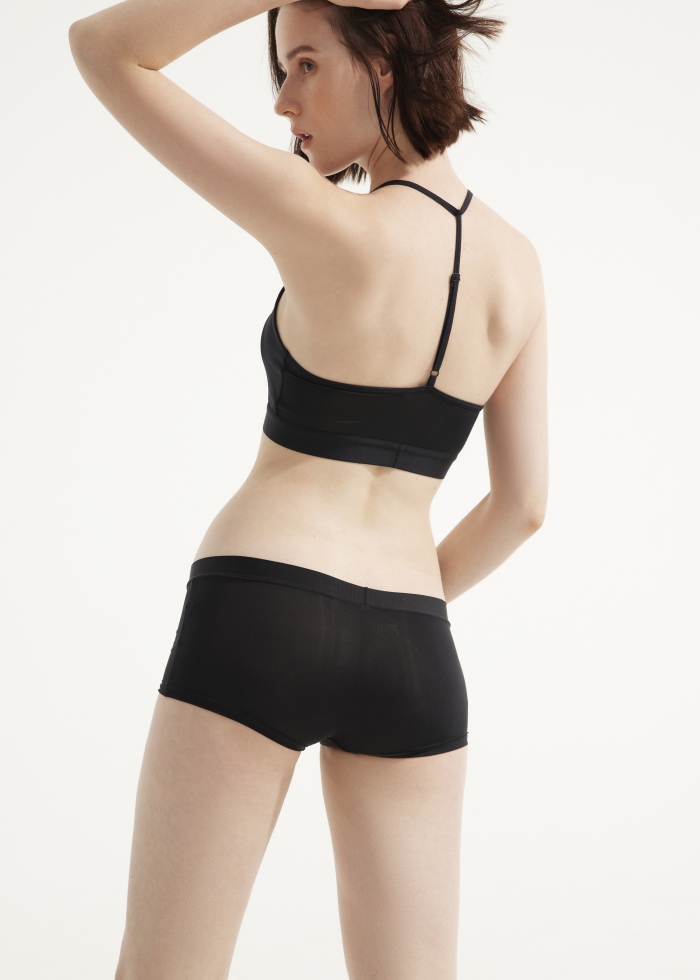 Cool Series．Mid Rise Cool Shortie Panty(Black)