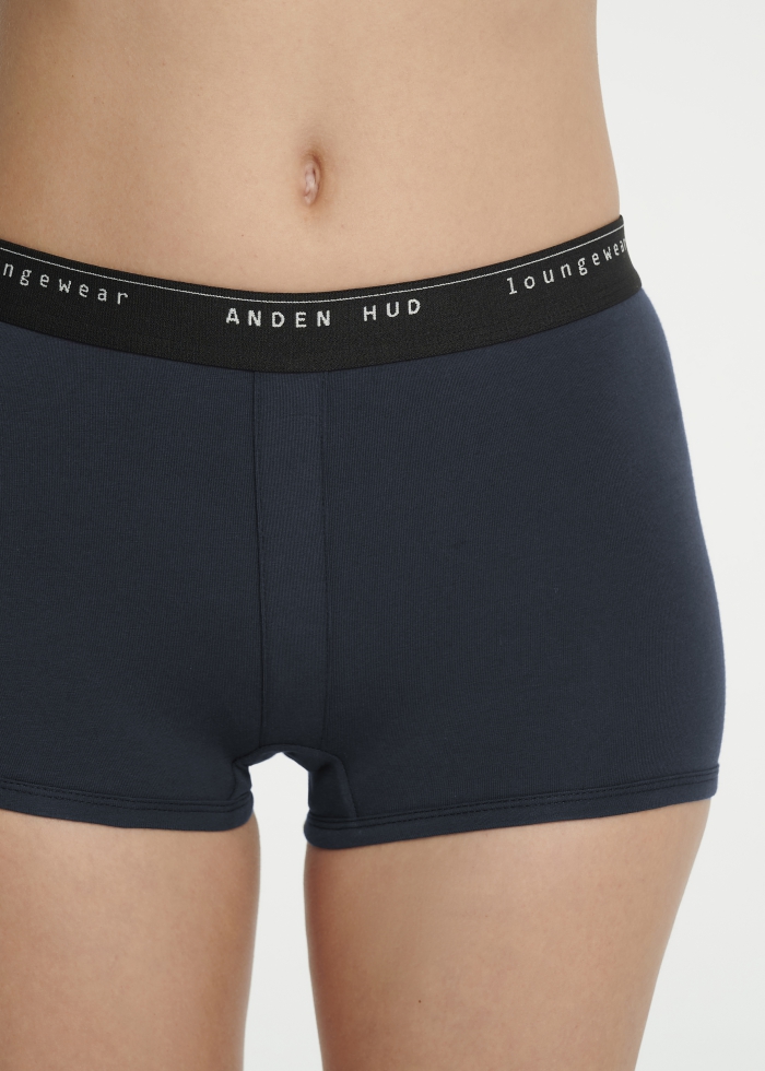 New Chapter．High Rise Cotton Shortie Panty(Drizzle-White Waistband)