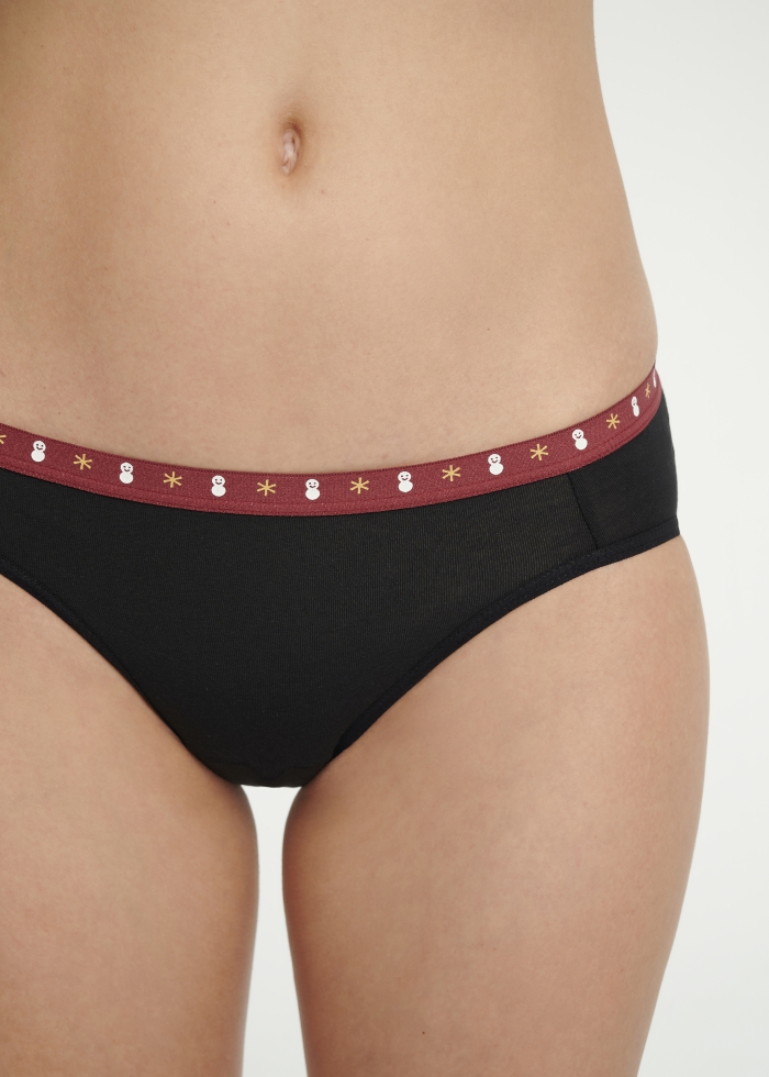 New Chapter．Low Rise Cotton Brief Panty(Plum Blossom Pattern)