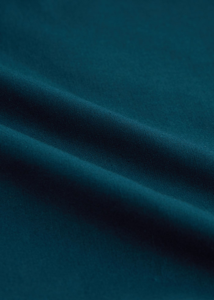 簡約系列．棉質緊帶丁字褲(深藍綠)