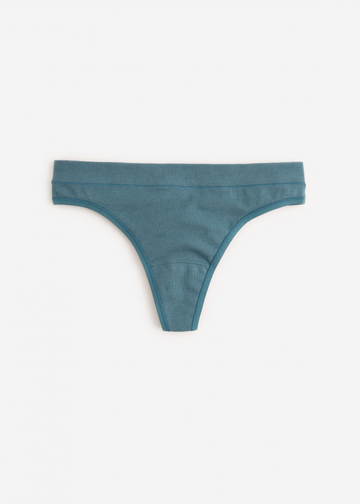 Azure Sea．Low Rise Cotton Thong Panty（Hydro）