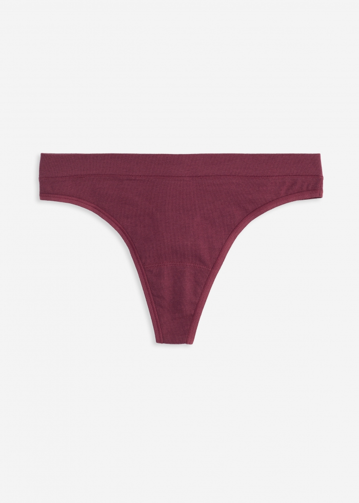 Classic．Low Rise Cotton Thong Panty（Beet Red）