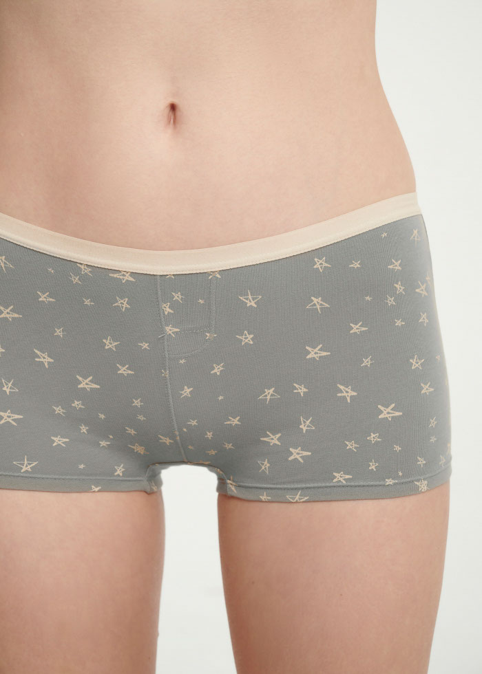 Solar System．Mid Rise Cotton Shortie Panty(Astronomy Pattern)