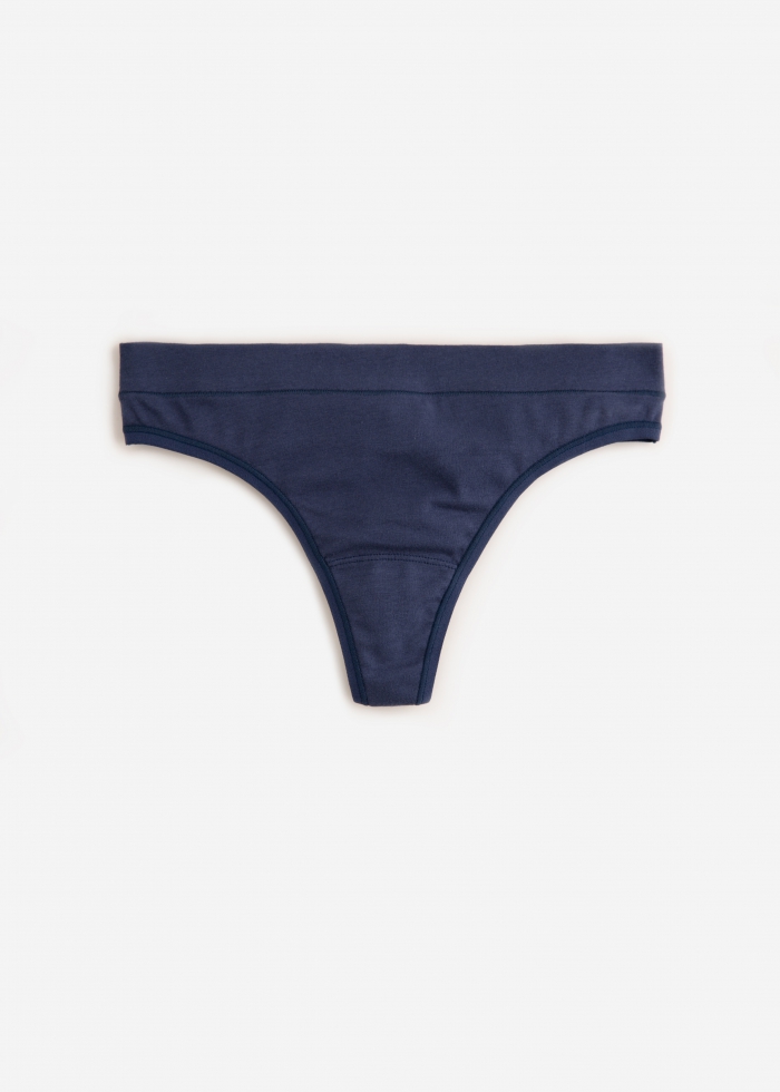 Azure Sea．Low Rise Cotton Thong Panty（Poseidon）